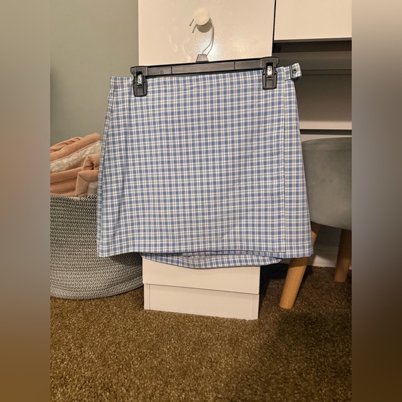 wild fable Dresses & Skirts - Wild Fable Light Blue Plaid Skirt